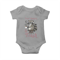 Funny Sarcastic Raccoon Coffee Lover Baby Onesie Your Opinion Is Trash Gift - Wonder Print Shop