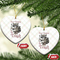 Funny Sarcastic Raccoon Coffee Lover Ceramic Ornament Your Opinion Is Trash Gift - Wonder Print Shop
