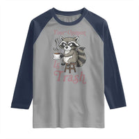 Funny Sarcastic Raccoon Coffee Lover Raglan Shirt Your Opinion Is Trash Gift - Wonder Print Shop