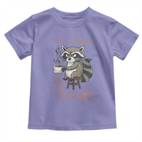 Funny Sarcastic Raccoon Coffee Lover Toddler T Shirt Your Opinion Is Trash Gift - Wonder Print Shop
