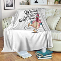 Of Course I Talk To Myself I Need Expert Advice Throw Blanket Funny Sarcastic Quote - Wonder Print Shop