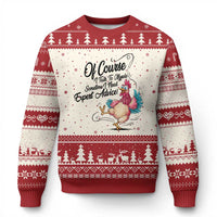 Of Course I Talk To Myself I Need Expert Advice Ugly Christmas Sweater Funny Sarcastic Quote - Wonder Print Shop