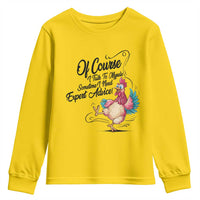 Of Course I Talk To Myself I Need Expert Advice Youth Sweatshirt Funny Sarcastic Quote - Wonder Print Shop