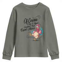 Of Course I Talk To Myself I Need Expert Advice Youth Sweatshirt Funny Sarcastic Quote - Wonder Print Shop