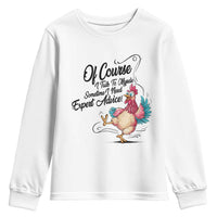 Of Course I Talk To Myself I Need Expert Advice Youth Sweatshirt Funny Sarcastic Quote - Wonder Print Shop