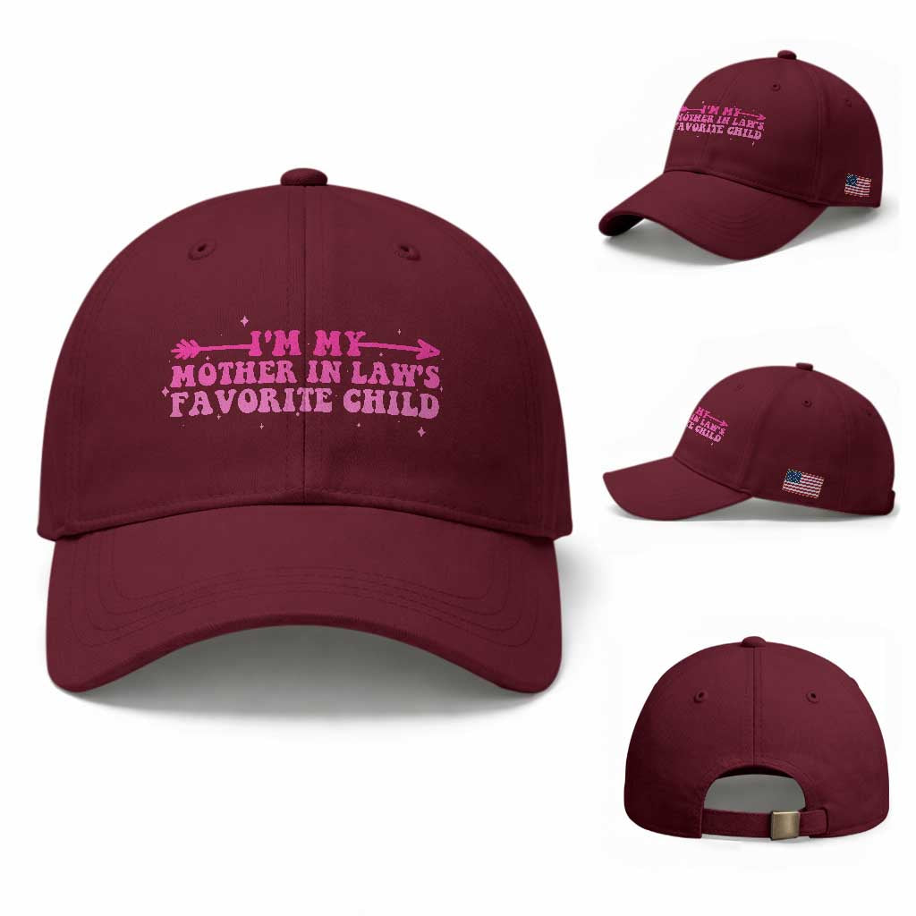 Funny In Law Gift Baseball Cap I Am My Mother In Laws Favorite Child