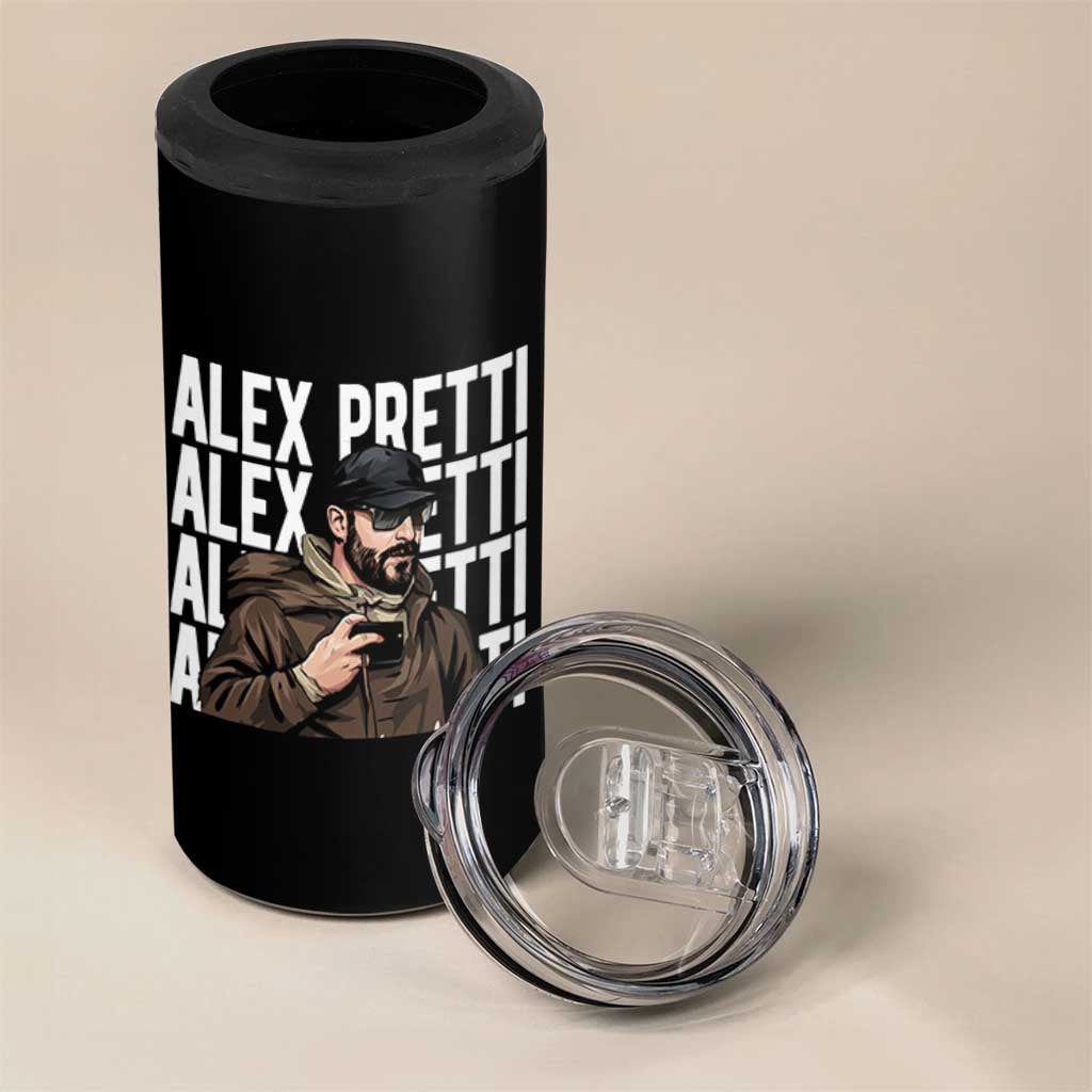 Alex Pretti 4 in 1 Can Cooler Tumbler Minneapolis Hero Nurse Community Support Gift