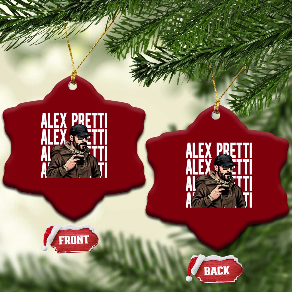 Alex Pretti Ceramic Ornament Minneapolis Hero Nurse Community Support Gift