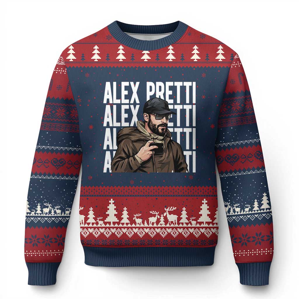 Alex Pretti Ugly Christmas Sweater Minneapolis Hero Nurse Community Support Gift