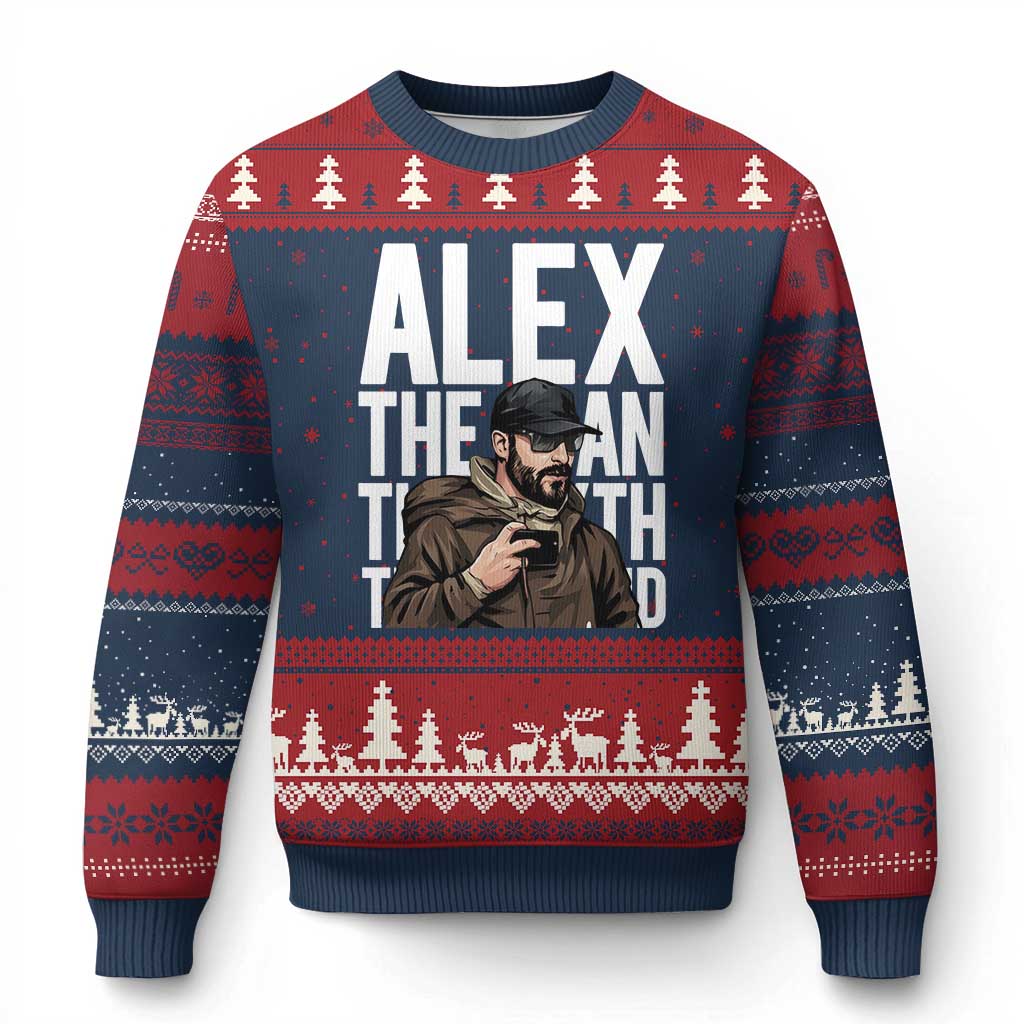 Alex Pretti Ugly Christmas Sweater Alex The Man The Myth The Legend Vintage Gift