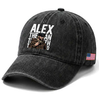 Alex Pretti Washed Cotton Baseball Cap Alex The Man The Myth The Legend Vintage Gift