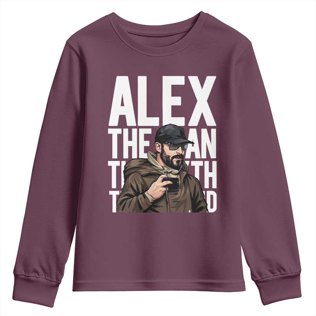Alex Pretti Youth Sweatshirt Alex The Man The Myth The Legend Vintage Gift
