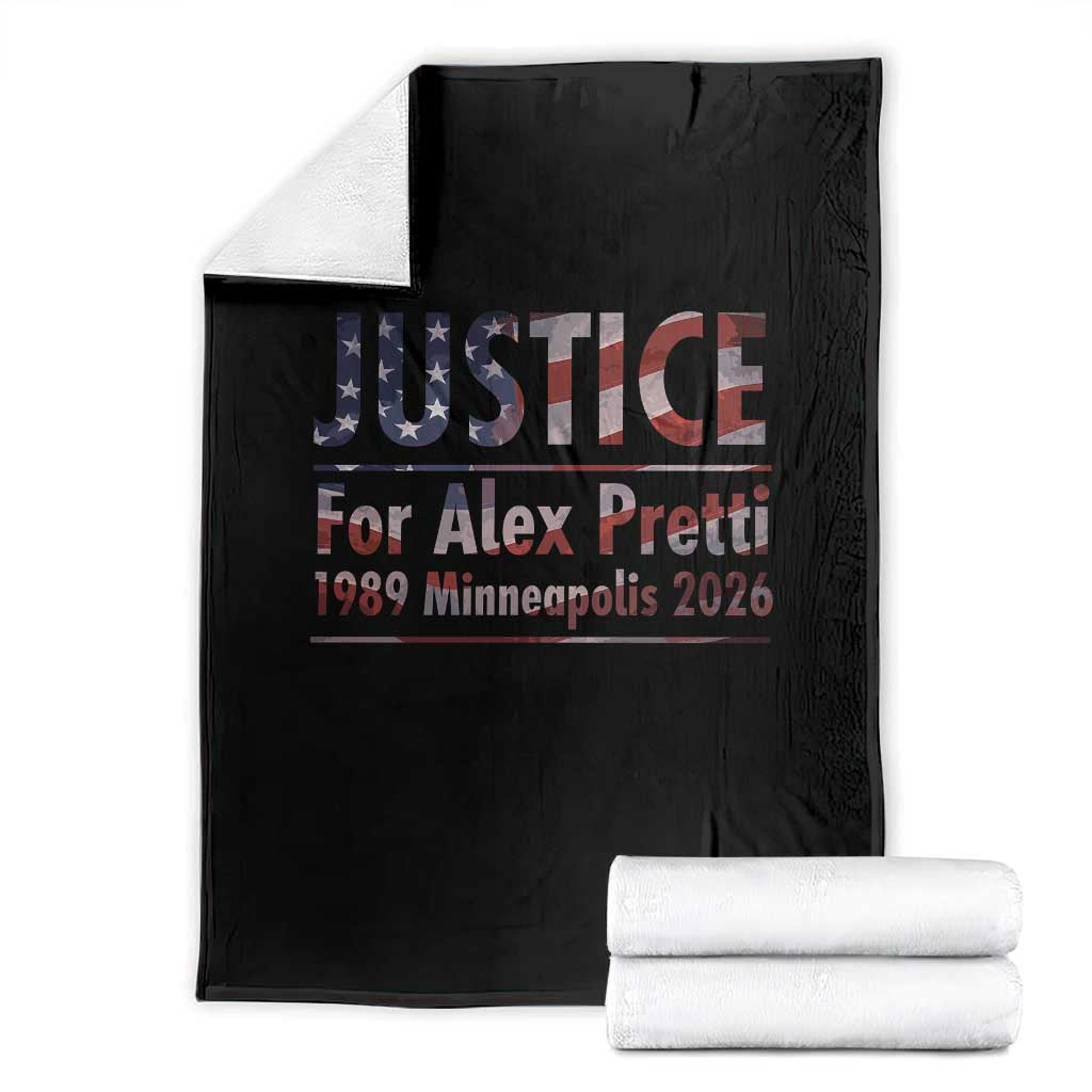 Justice For Alex Pretti Throw Blanket Minneapolis MN Tribute Gift