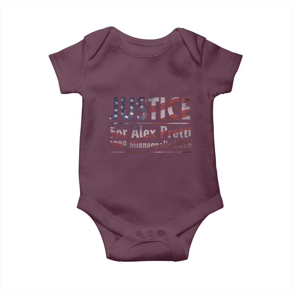 Justice For Alex Pretti Baby Onesie Minneapolis MN Tribute Gift