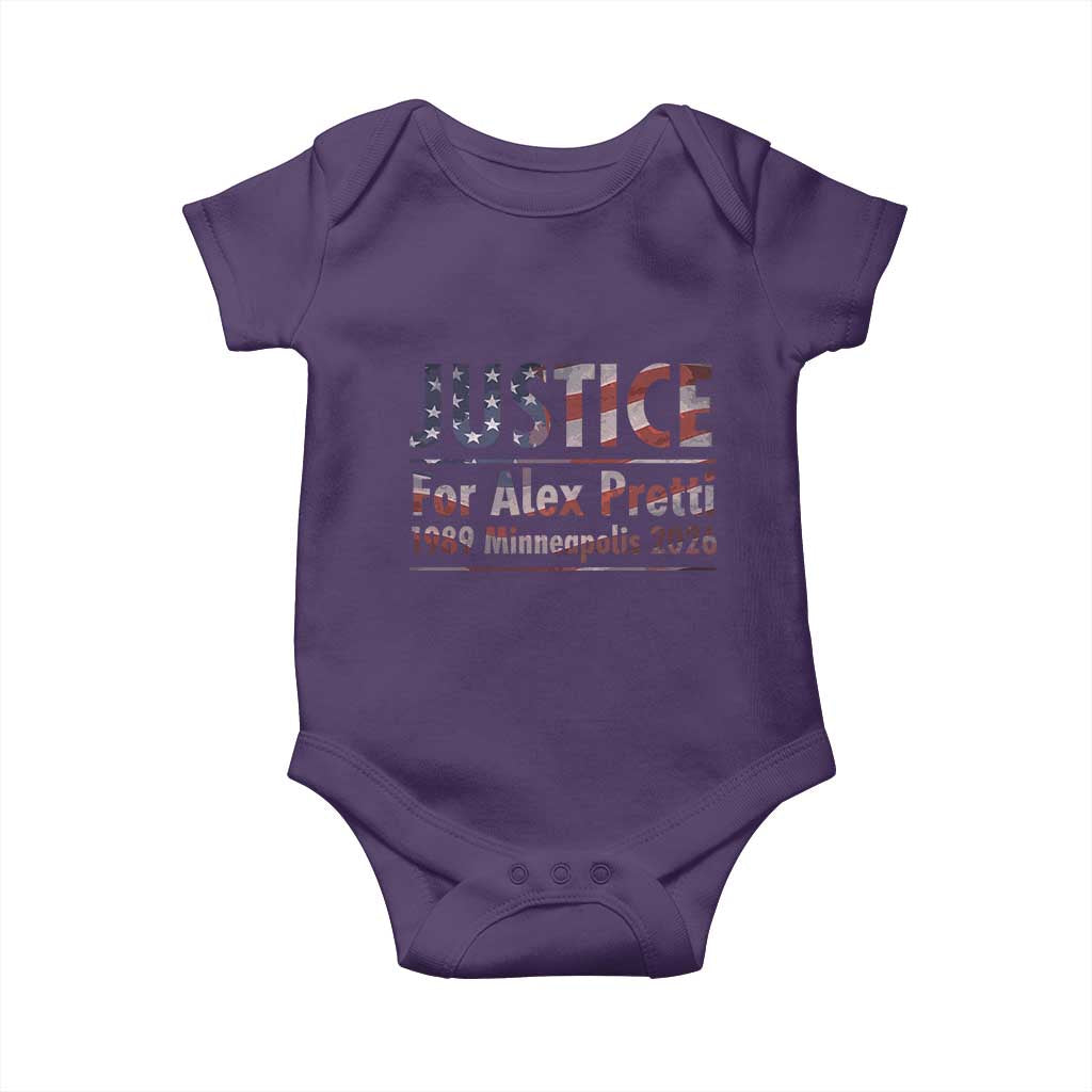 Justice For Alex Pretti Baby Onesie Minneapolis MN Tribute Gift