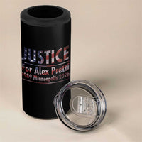 Justice For Alex Pretti 4 in 1 Can Cooler Tumbler Minneapolis MN Tribute Gift