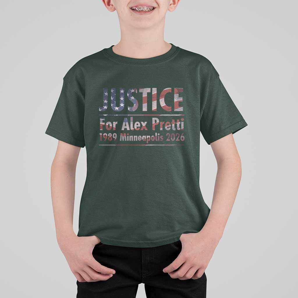 Justice For Alex Pretti T Shirt For Kid Minneapolis MN Tribute Gift