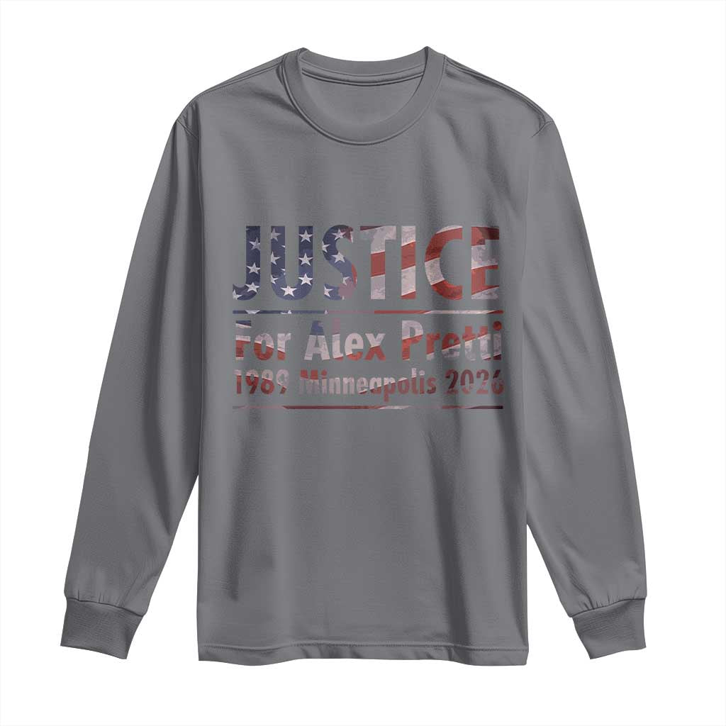 Justice For Alex Pretti Long Sleeve Shirt Minneapolis MN Tribute Gift