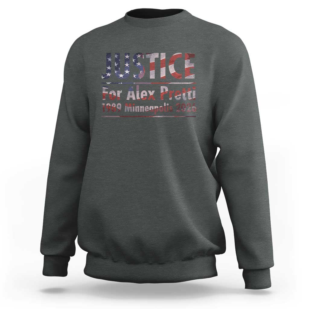 Justice For Alex Pretti Sweatshirt Minneapolis MN Tribute Gift