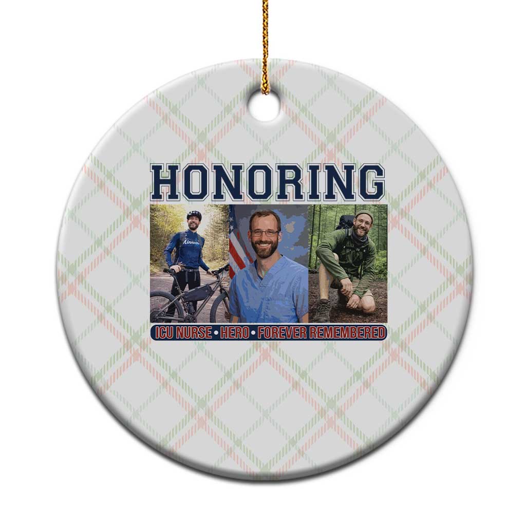 Honoring Alex Pretti Memorial Ceramic Ornament ICU Nurse Hero Tribute Minneapolis