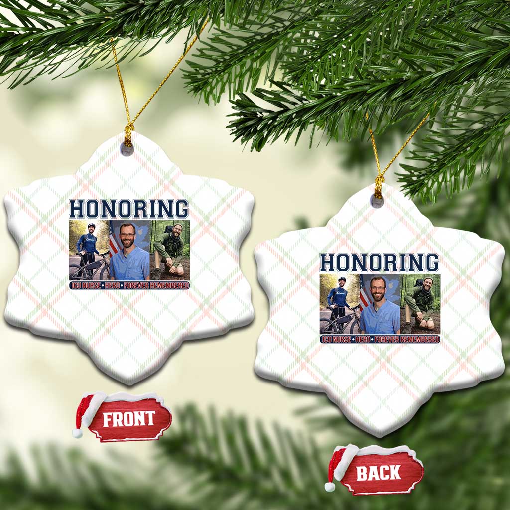 Honoring Alex Pretti Memorial Ceramic Ornament ICU Nurse Hero Tribute Minneapolis