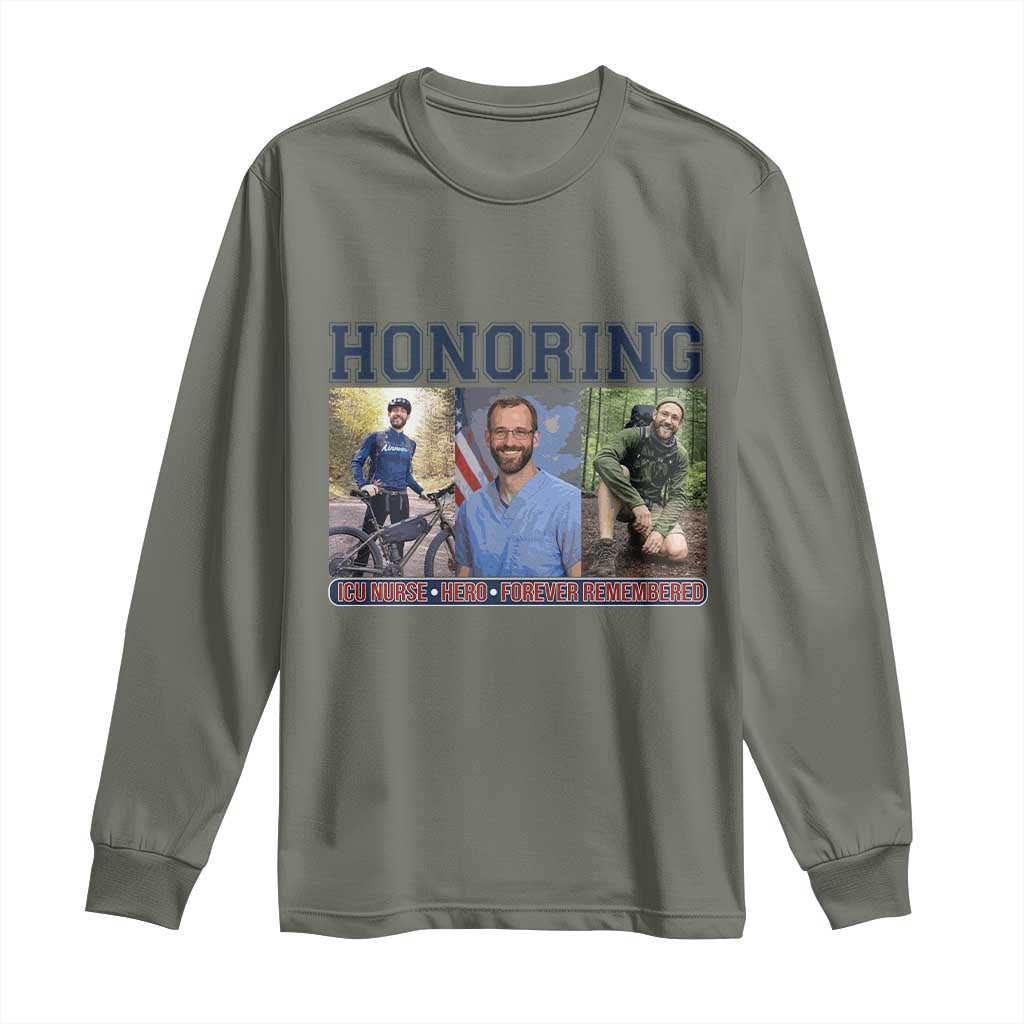 Honoring Alex Pretti Memorial Long Sleeve Shirt ICU Nurse Hero Tribute Minneapolis