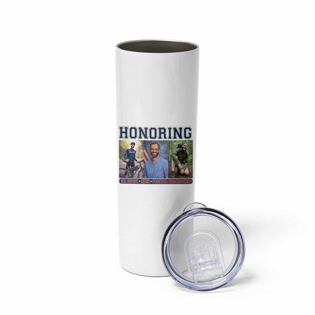 Honoring Alex Pretti Memorial Skinny Tumbler ICU Nurse Hero Tribute Minneapolis