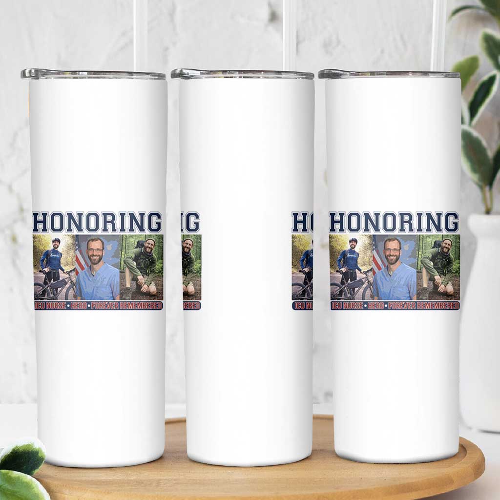 Honoring Alex Pretti Memorial Skinny Tumbler ICU Nurse Hero Tribute Minneapolis