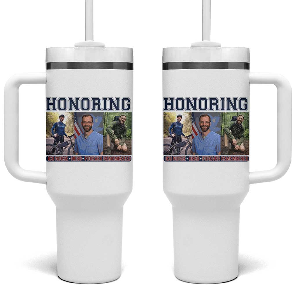 Honoring Alex Pretti Memorial Tumbler With Handle ICU Nurse Hero Tribute Minneapolis