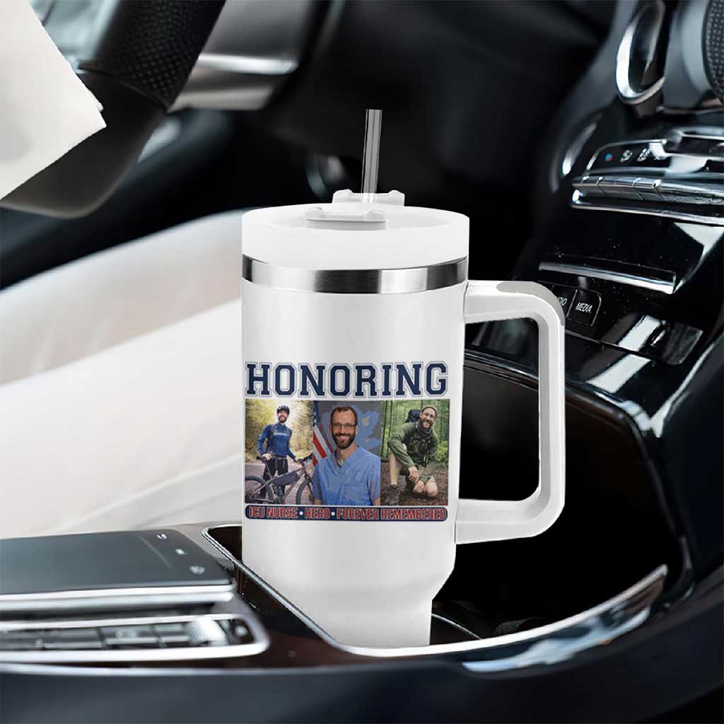 Honoring Alex Pretti Memorial Tumbler With Handle ICU Nurse Hero Tribute Minneapolis