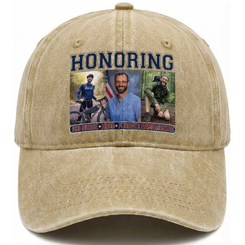 Honoring Alex Pretti Memorial Washed Cotton Baseball Cap ICU Nurse Hero Tribute Minneapolis