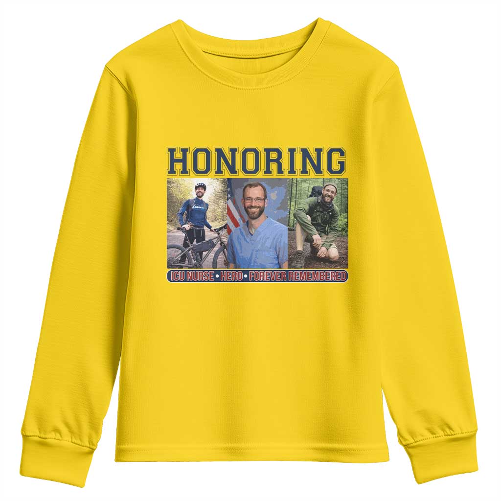 Honoring Alex Pretti Memorial Youth Sweatshirt ICU Nurse Hero Tribute Minneapolis