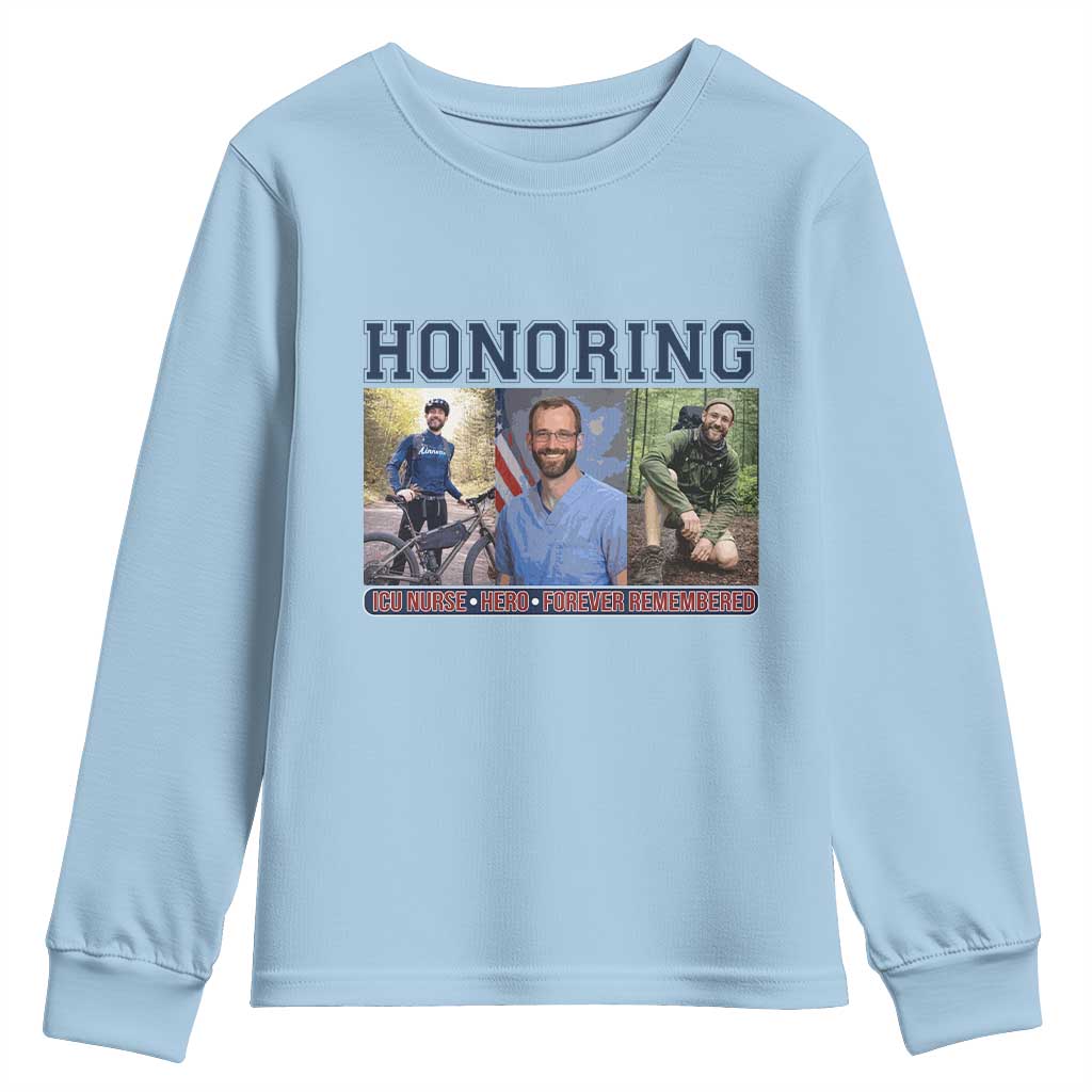 Honoring Alex Pretti Memorial Youth Sweatshirt ICU Nurse Hero Tribute Minneapolis