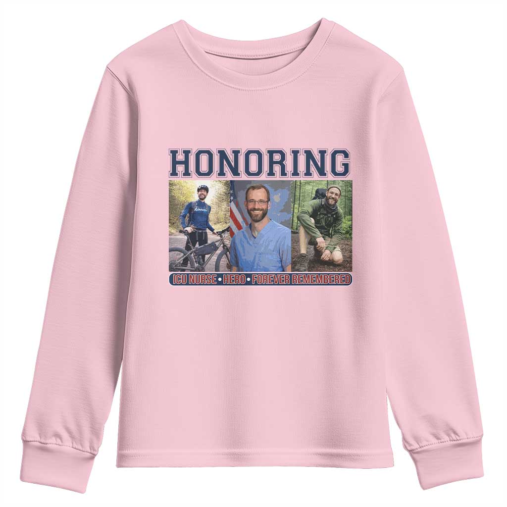 Honoring Alex Pretti Memorial Youth Sweatshirt ICU Nurse Hero Tribute Minneapolis