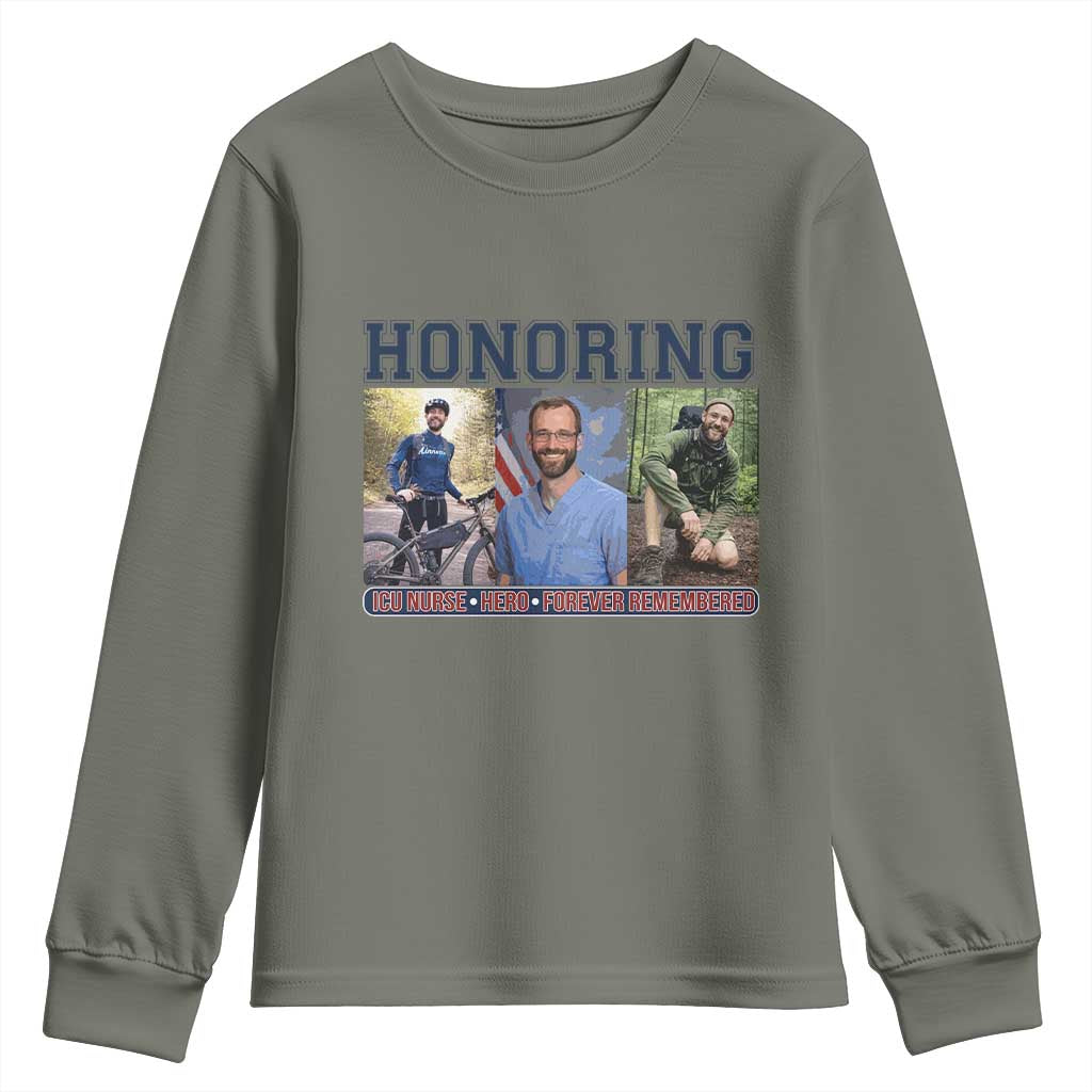 Honoring Alex Pretti Memorial Youth Sweatshirt ICU Nurse Hero Tribute Minneapolis