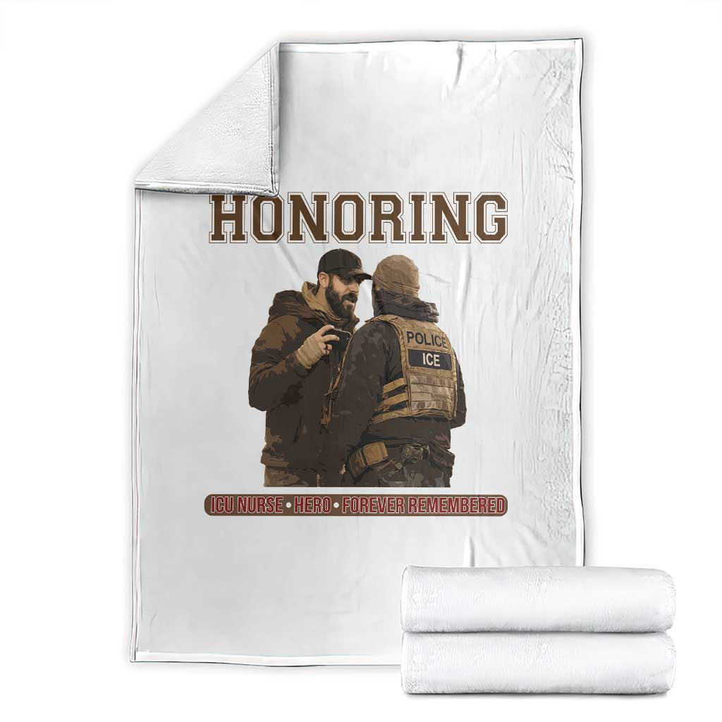Honoring Alex Pretti ICU Nurse Tribute Support Gift Throw Blanket