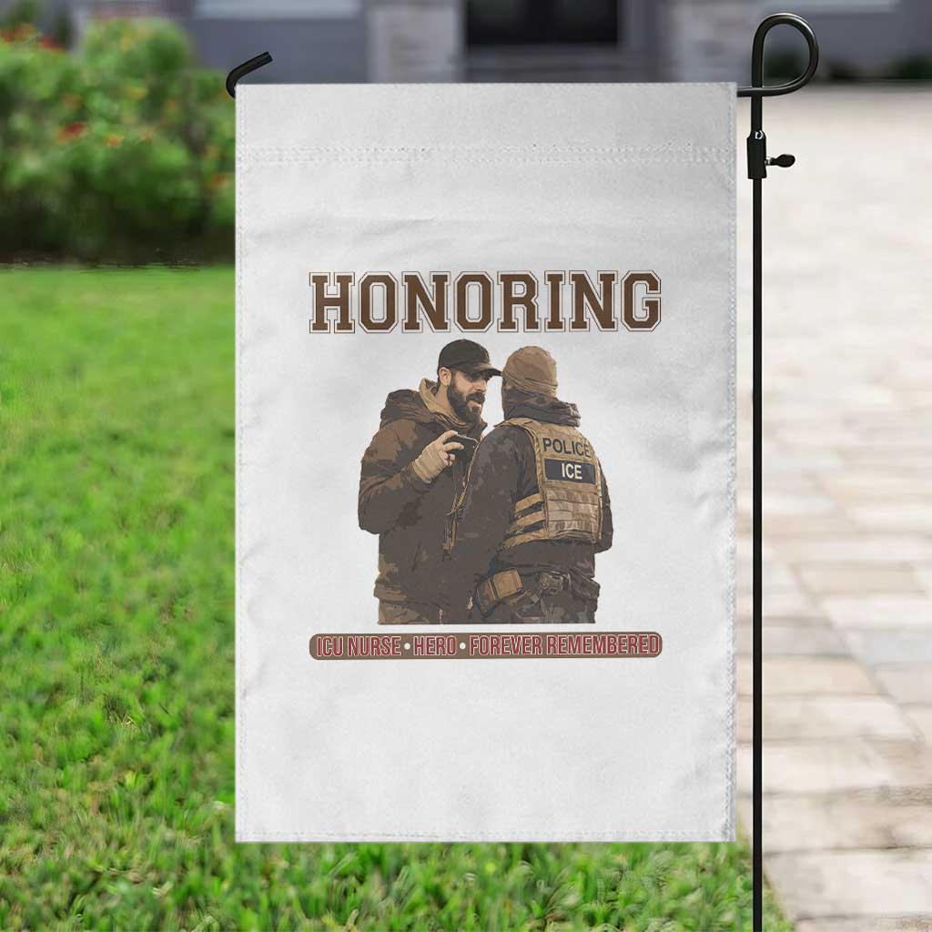 Honoring Alex Pretti ICU Nurse Tribute Support Gift Garden Flag