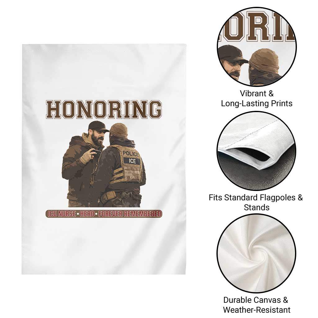 Honoring Alex Pretti ICU Nurse Tribute Support Gift Garden Flag