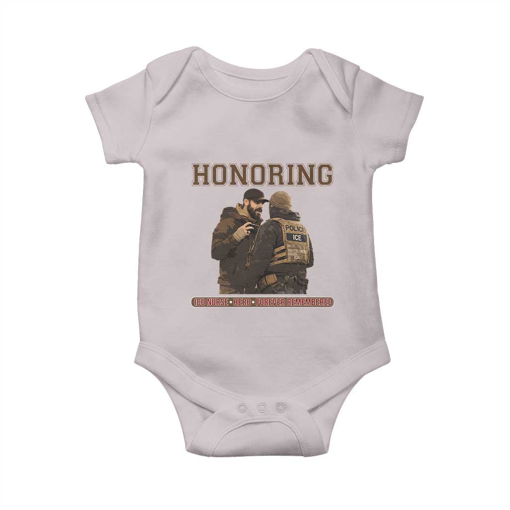Honoring Alex Pretti ICU Nurse Tribute Support Gift Baby Onesie