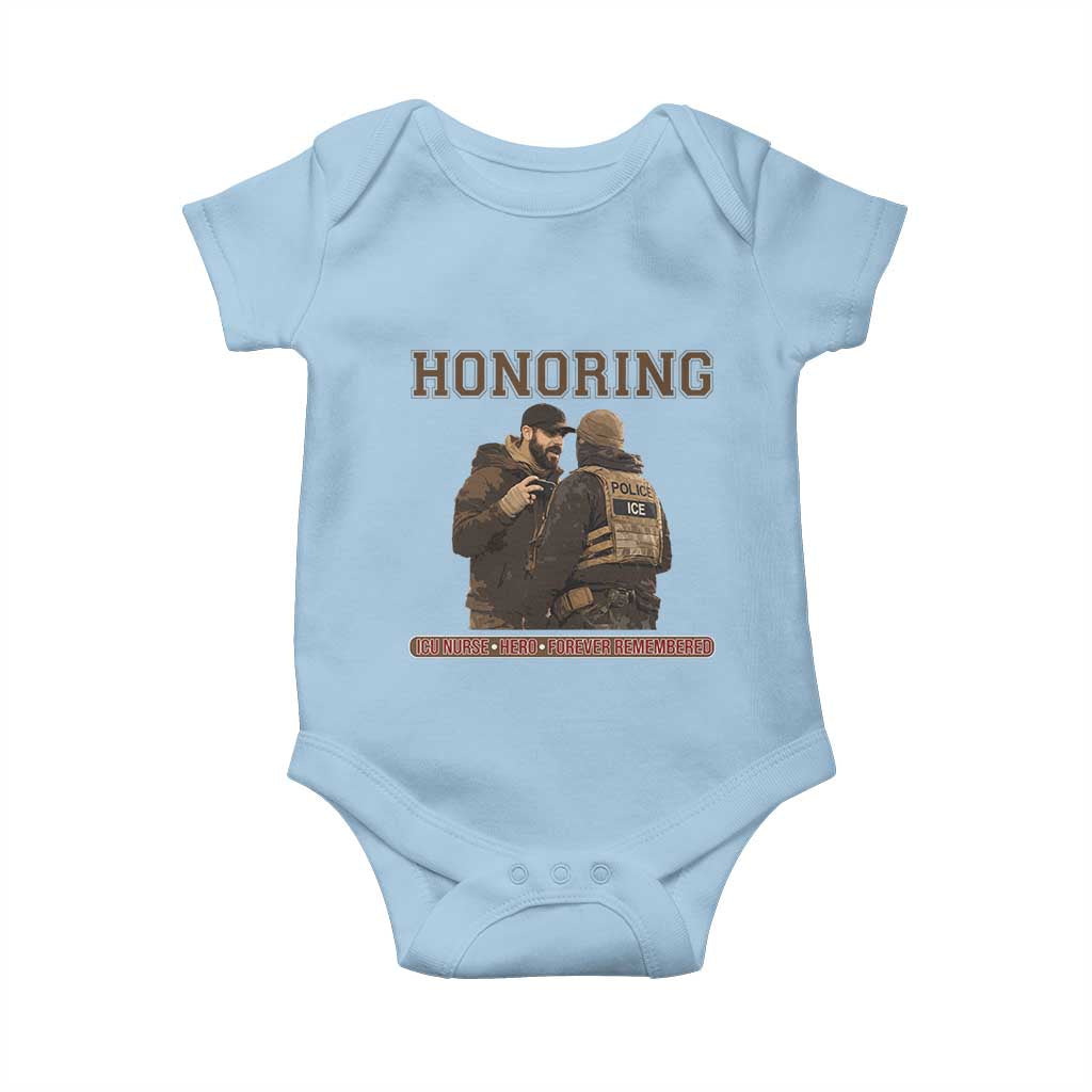 Honoring Alex Pretti ICU Nurse Tribute Support Gift Baby Onesie