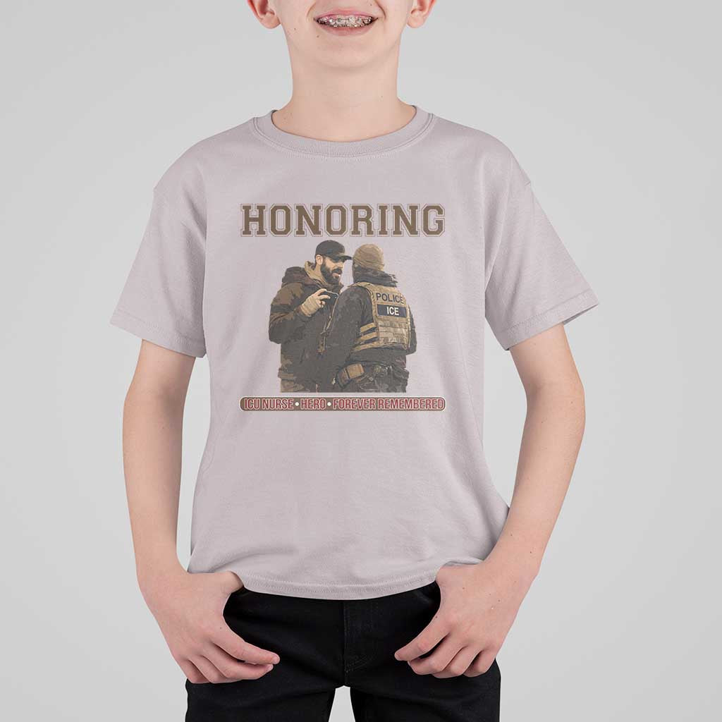 Honoring Alex Pretti ICU Nurse Tribute Support Gift T Shirt For Kid