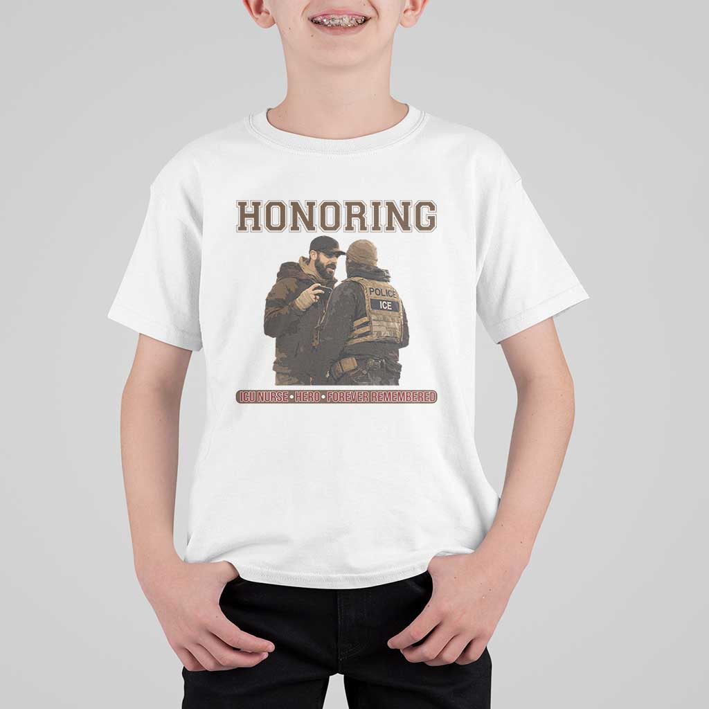 Honoring Alex Pretti ICU Nurse Tribute Support Gift T Shirt For Kid