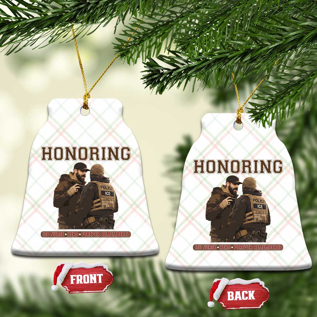 Honoring Alex Pretti ICU Nurse Tribute Support Gift Ceramic Ornament