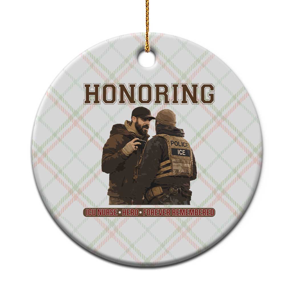 Honoring Alex Pretti ICU Nurse Tribute Support Gift Ceramic Ornament