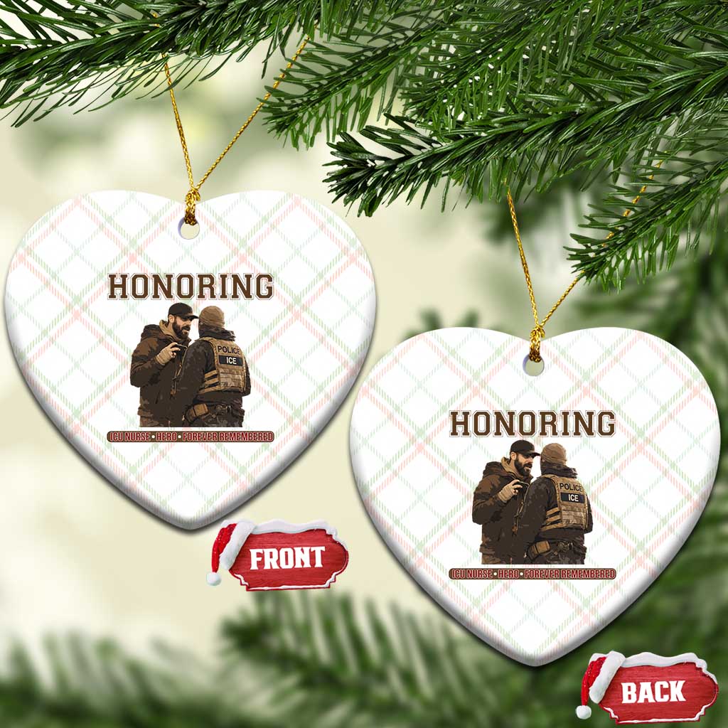 Honoring Alex Pretti ICU Nurse Tribute Support Gift Ceramic Ornament