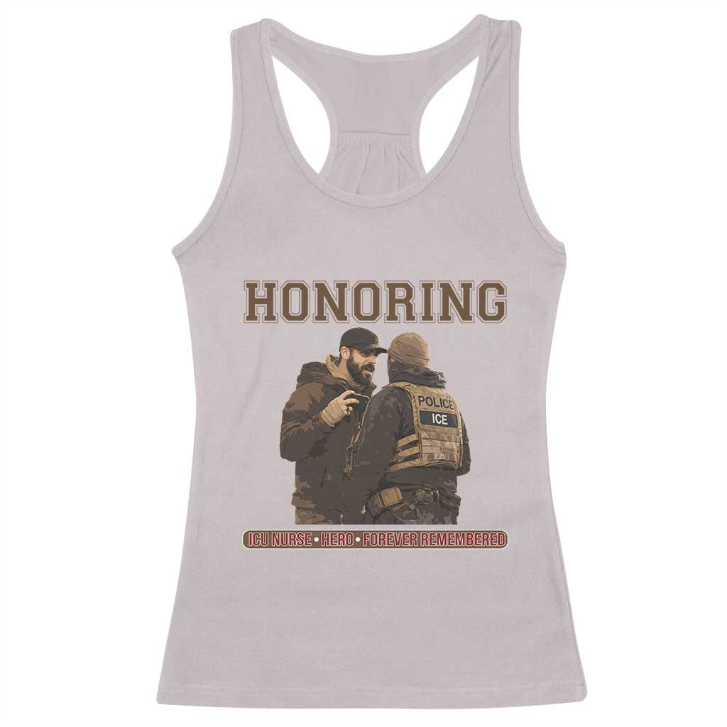 Honoring Alex Pretti ICU Nurse Tribute Support Gift Racerback Tank Top