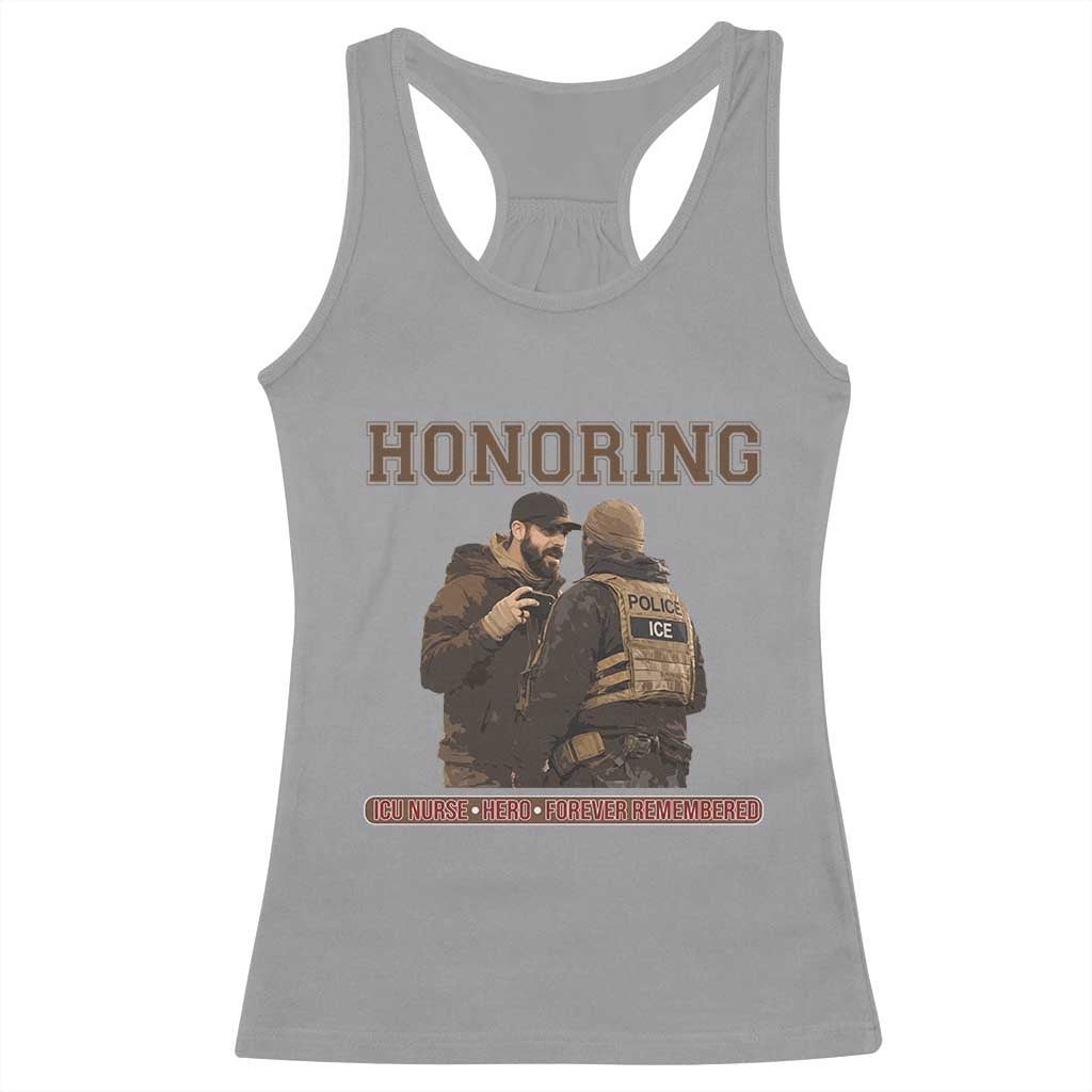 Honoring Alex Pretti ICU Nurse Tribute Support Gift Racerback Tank Top
