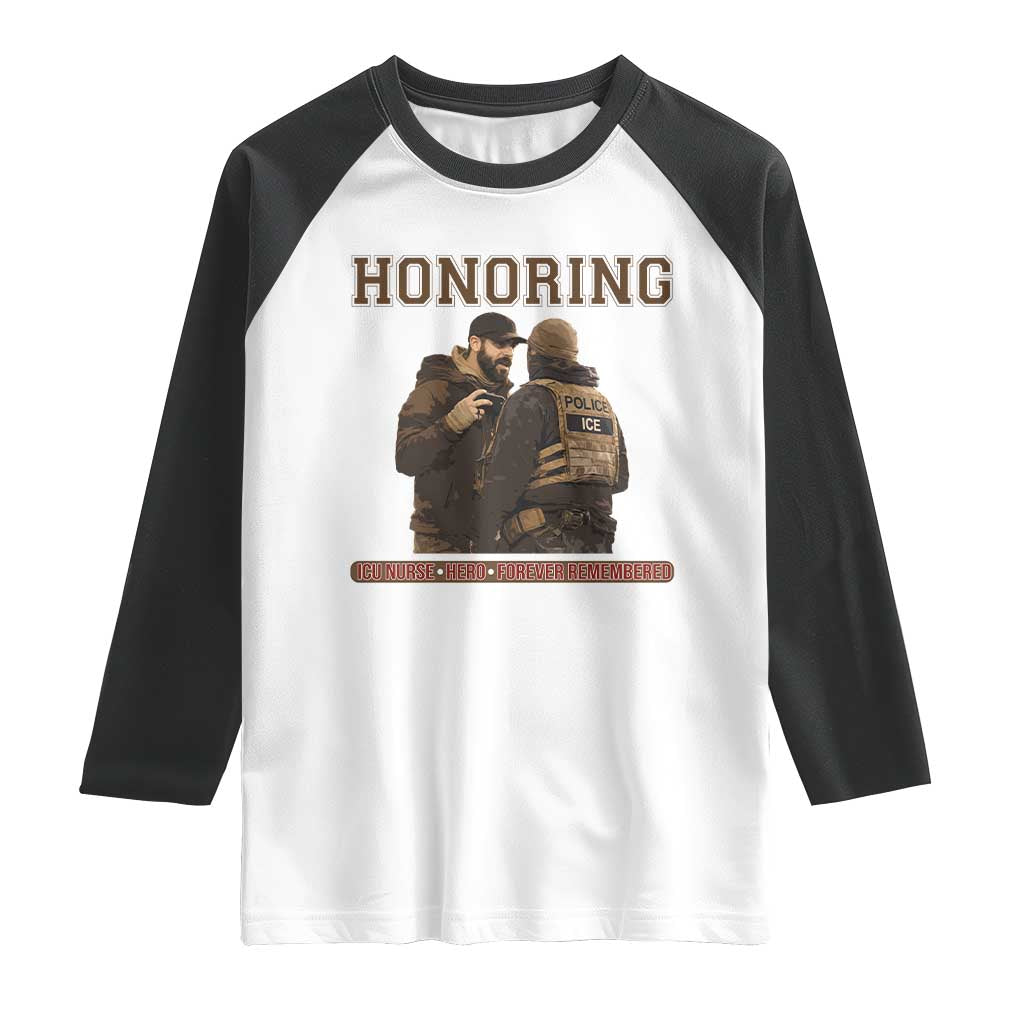 Honoring Alex Pretti ICU Nurse Tribute Support Gift Raglan Shirt