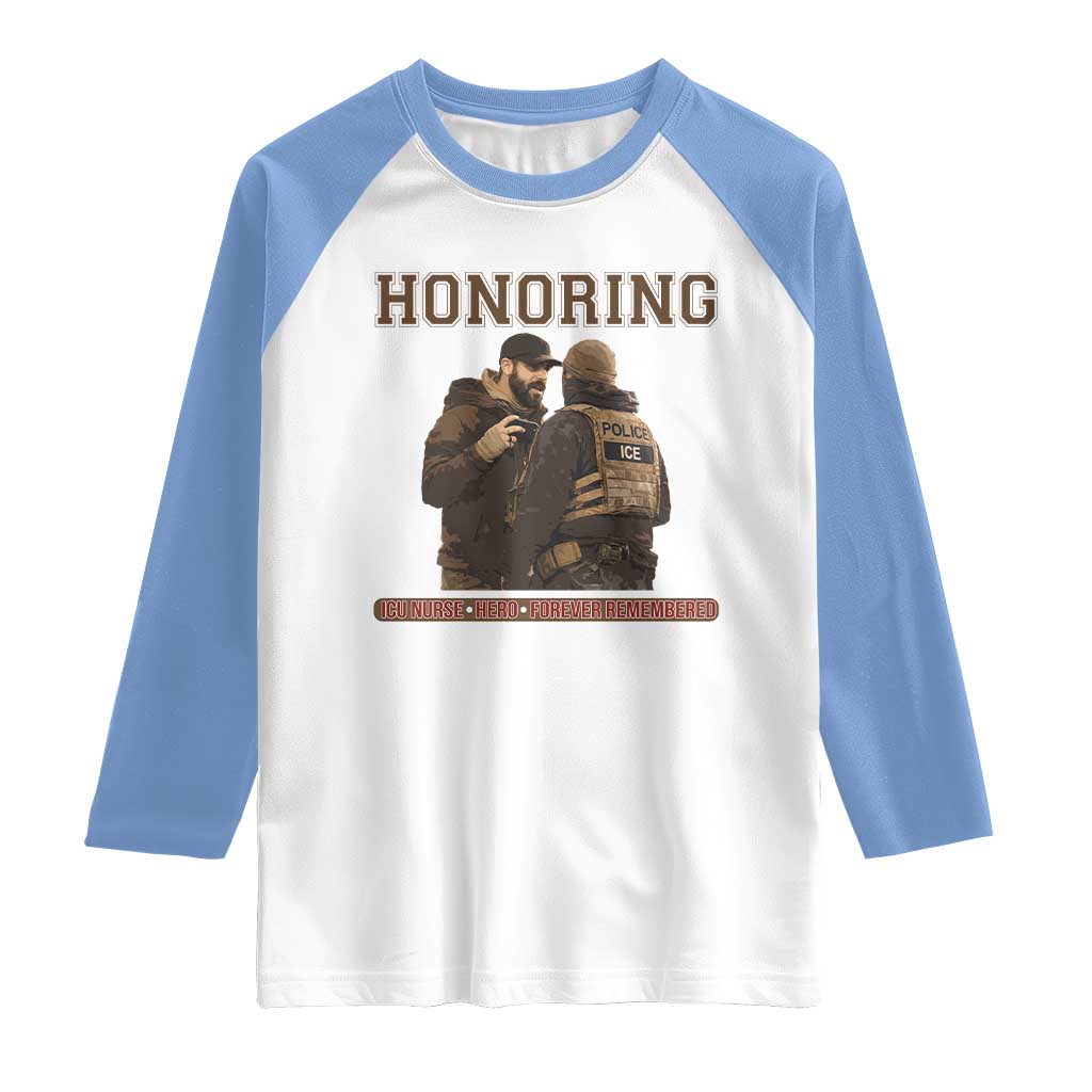 Honoring Alex Pretti ICU Nurse Tribute Support Gift Raglan Shirt