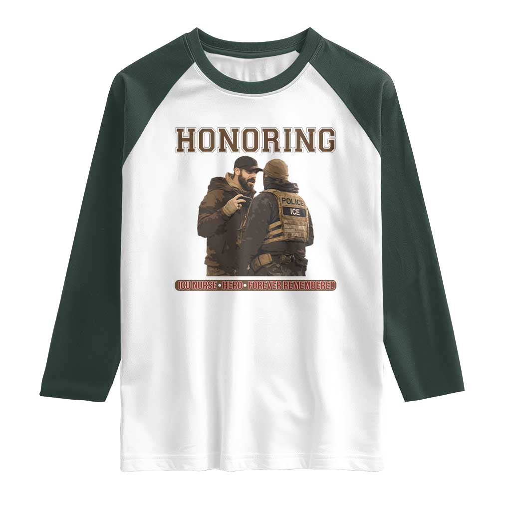 Honoring Alex Pretti ICU Nurse Tribute Support Gift Raglan Shirt